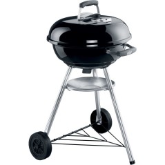 Weber Compact Kettle Black BBQ Grill - Perfect for Outdoor Cooking & Grilling Fun!